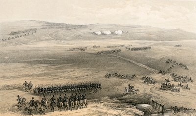 De cavalerieaffaire van de hoogten van Bulganak - het eerste kanon, 19 september 1854 door William Crimea Simpson